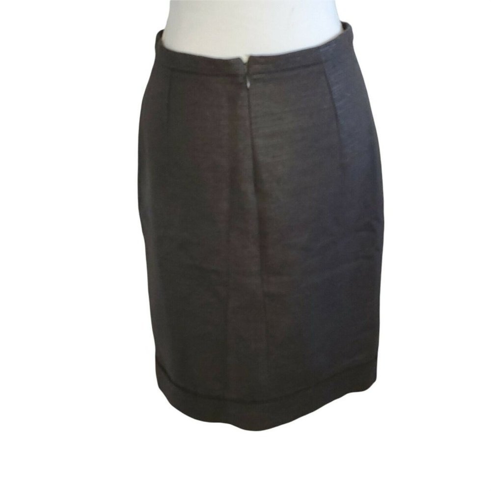 Max Mara Brown Textured Pencil Italian Skirt - Picture 5 of 9